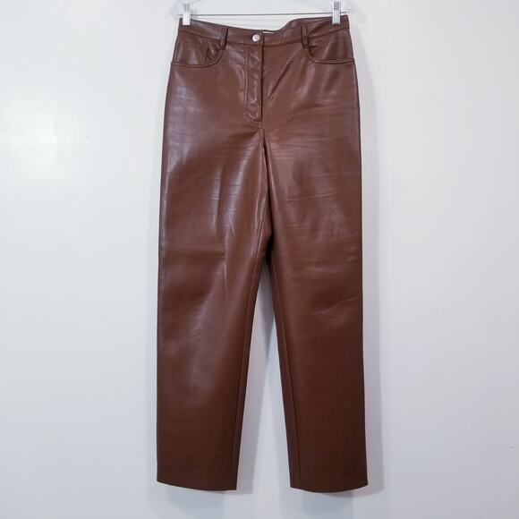 Aritzia Wilfred Soft Vegan Leather High Waisted Pants - Picture 2 of 13